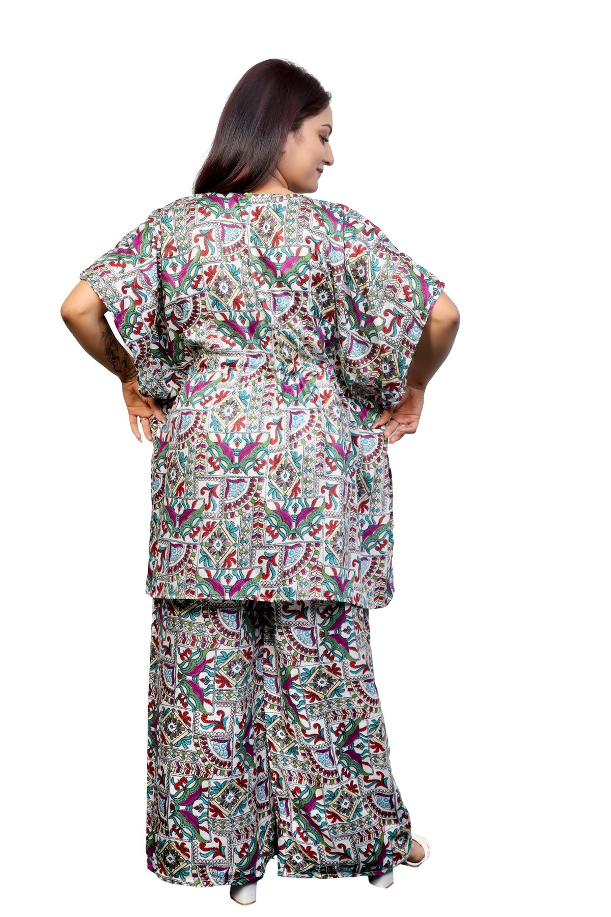 Kaftan and pants two-piece bathing suit/beachwear for women