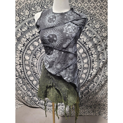 Ragged Edge Boho Festival top | tie dye crop tops