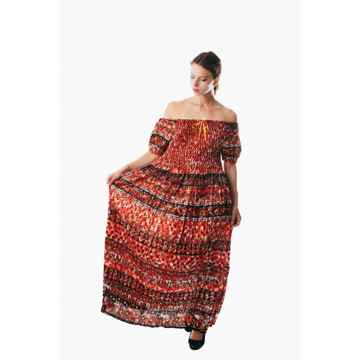 Women's flowy colorful sundress for holiday clothing