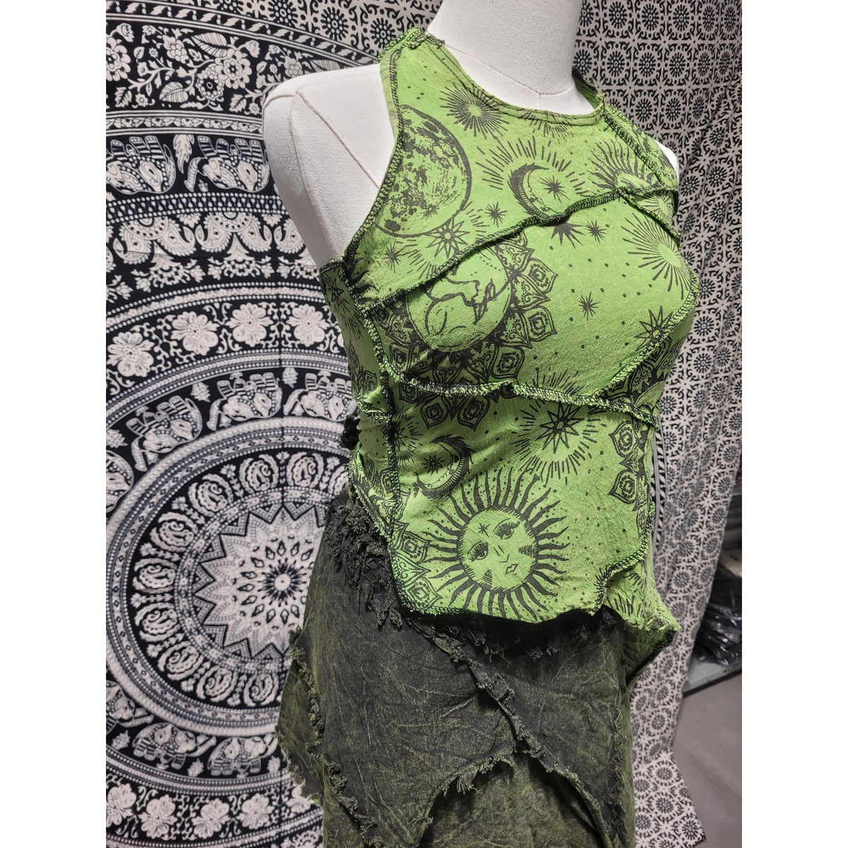 Ragged Edge Boho Festival top | tie dye crop tops