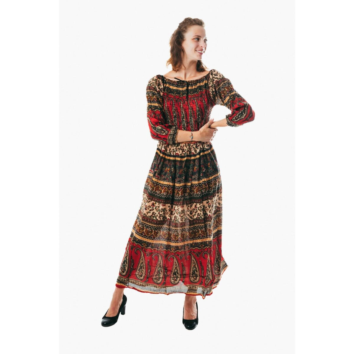 Women's flowy colorful sundress for holiday clothing