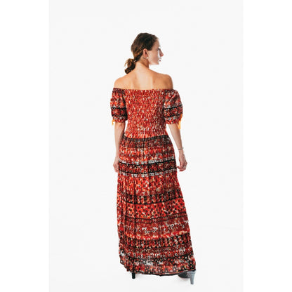 Women's flowy colorful sundress for holiday clothing