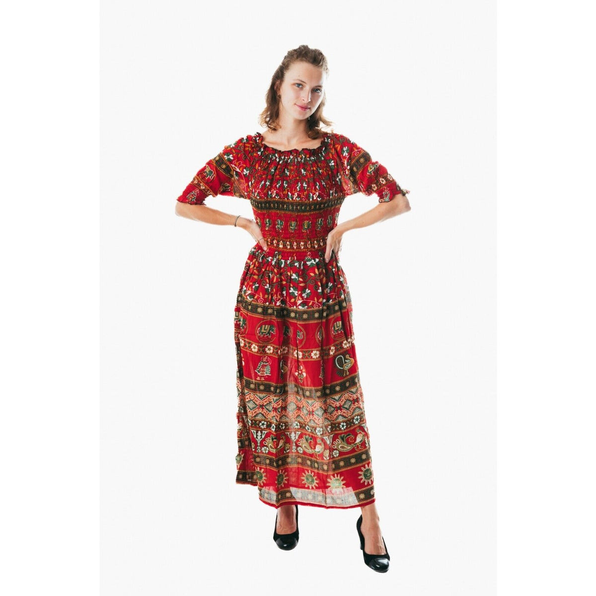Women's flowy colorful sundress for holiday clothing