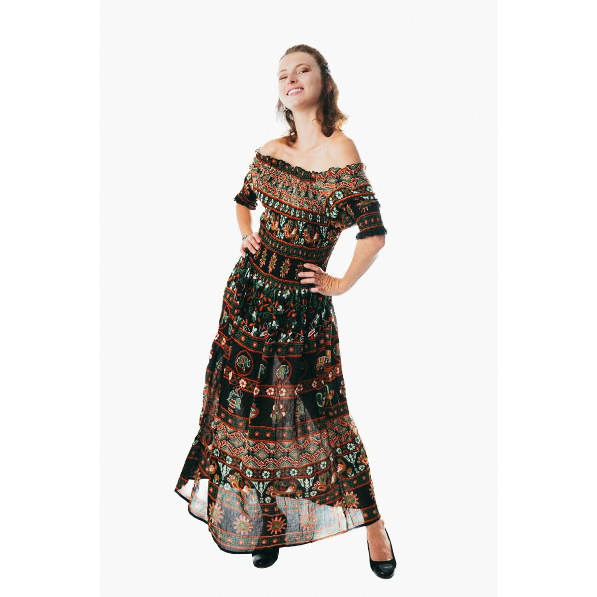 Women's flowy colorful sundress for holiday clothing