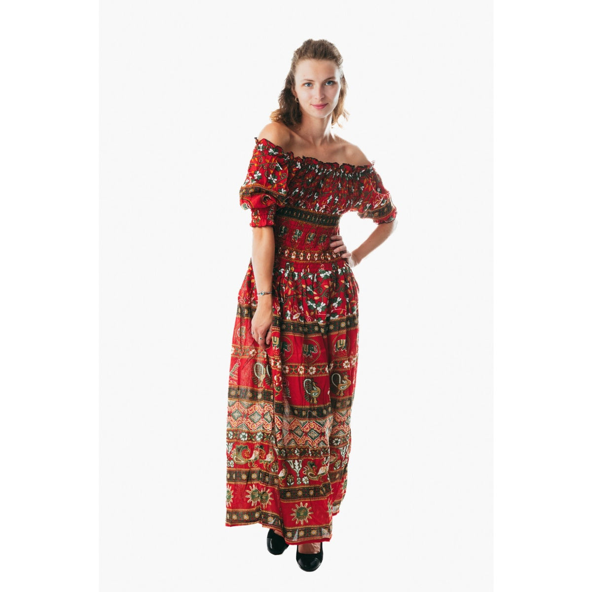 Women's flowy colorful sundress for holiday clothing
