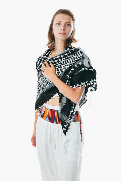 Free palestine Keffiyeh Houndstooth shemagh hatta Scarf 