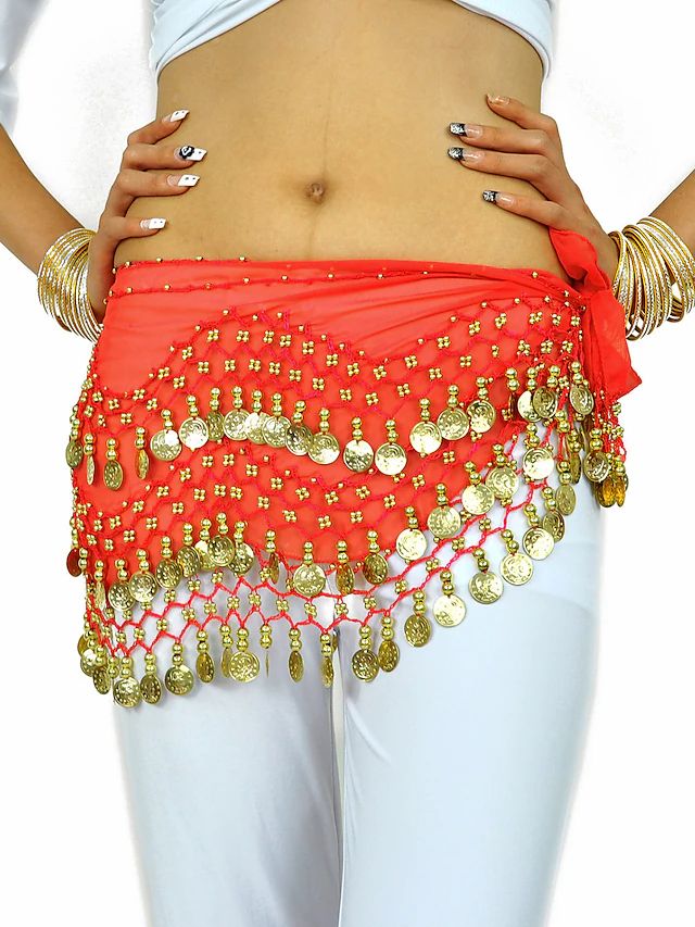Tribal belly dance beaded waist scarf belt for women