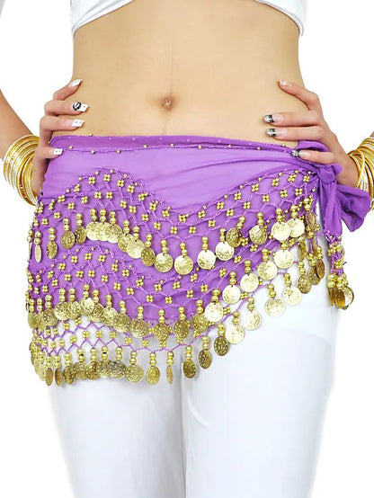 Tribal belly dance beaded waist scarf belt for women