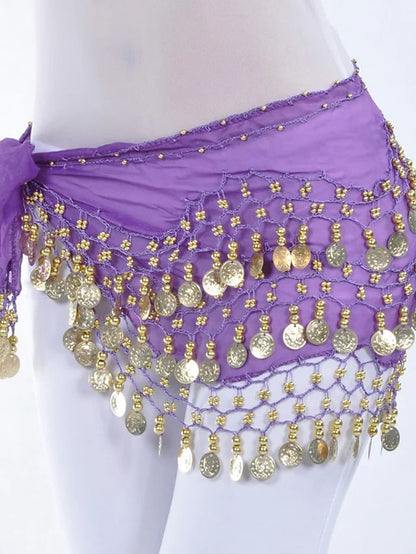 Tribal belly dance beaded waist scarf belt for women