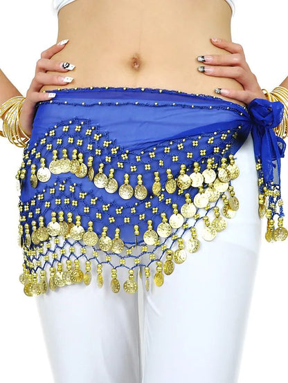 Tribal belly dance beaded waist scarf belt for women