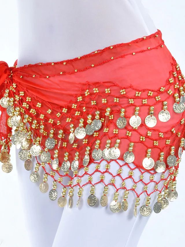 Tribal belly dance beaded waist scarf belt for women