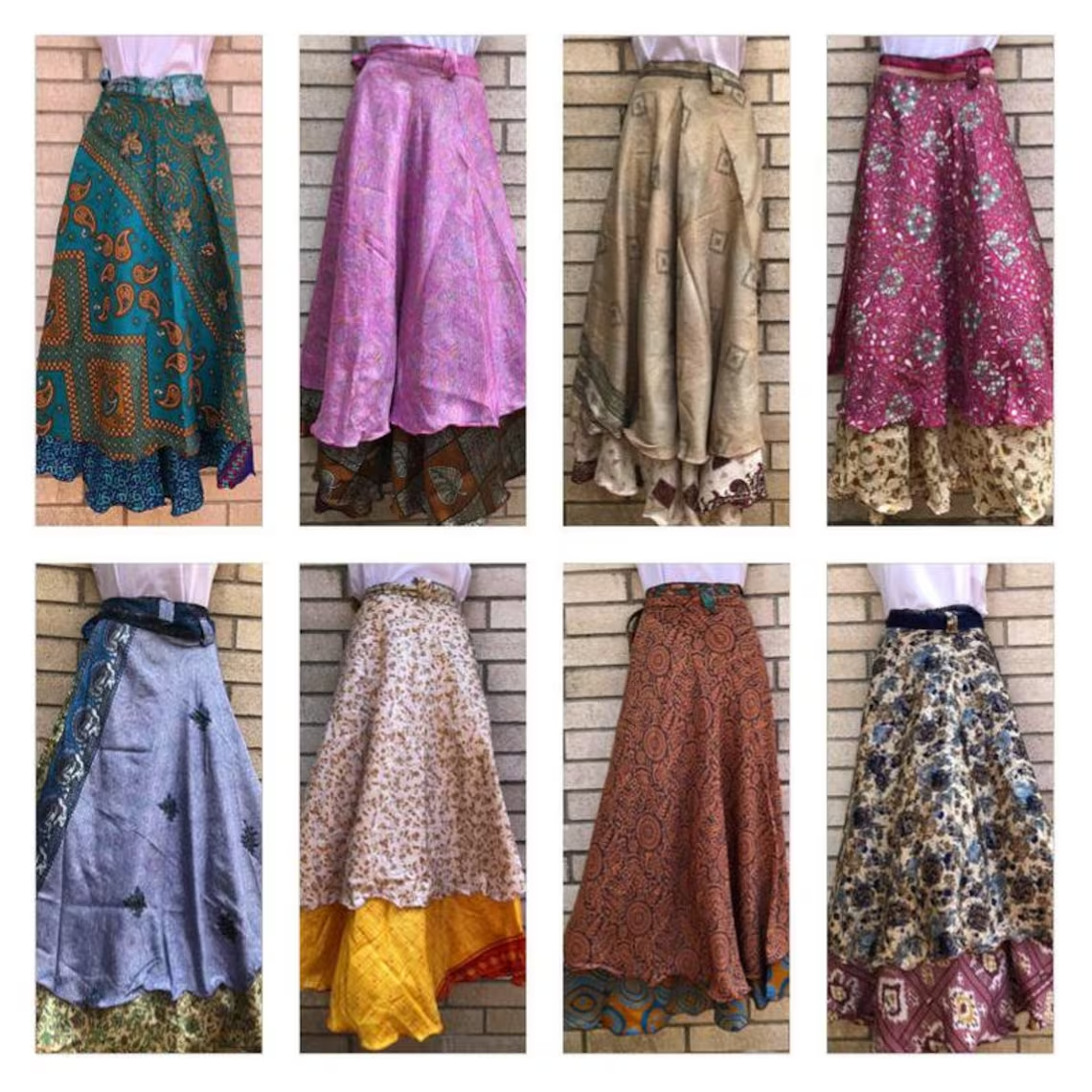 Women's magic wrap beach cover up maxi skirt for summer