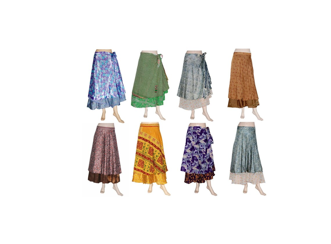 Women's magic wrap beach cover up maxi skirt for summer