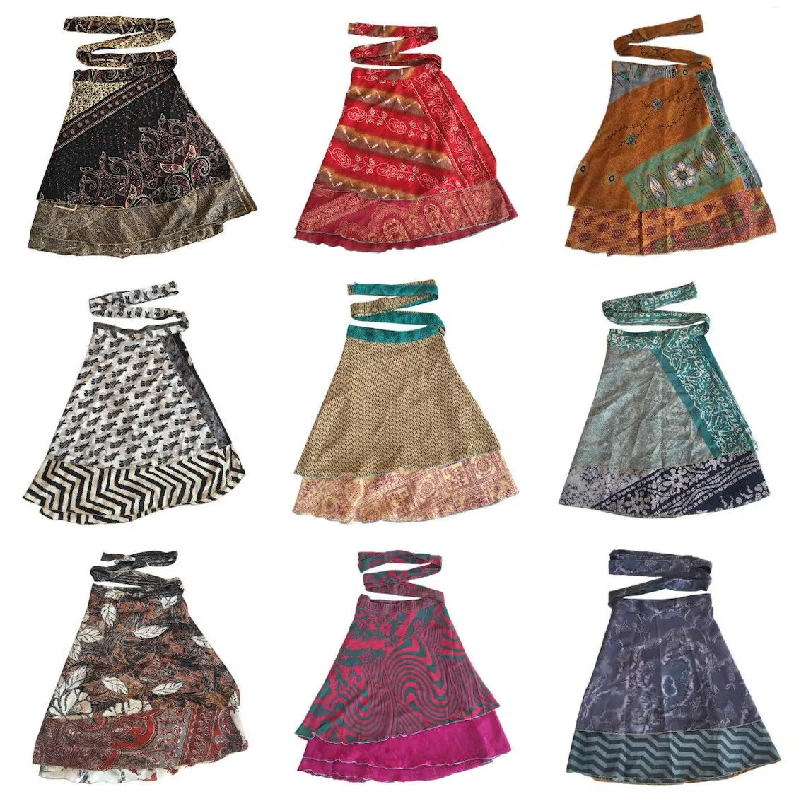 Women's magic wrap beach cover up maxi skirt for summer