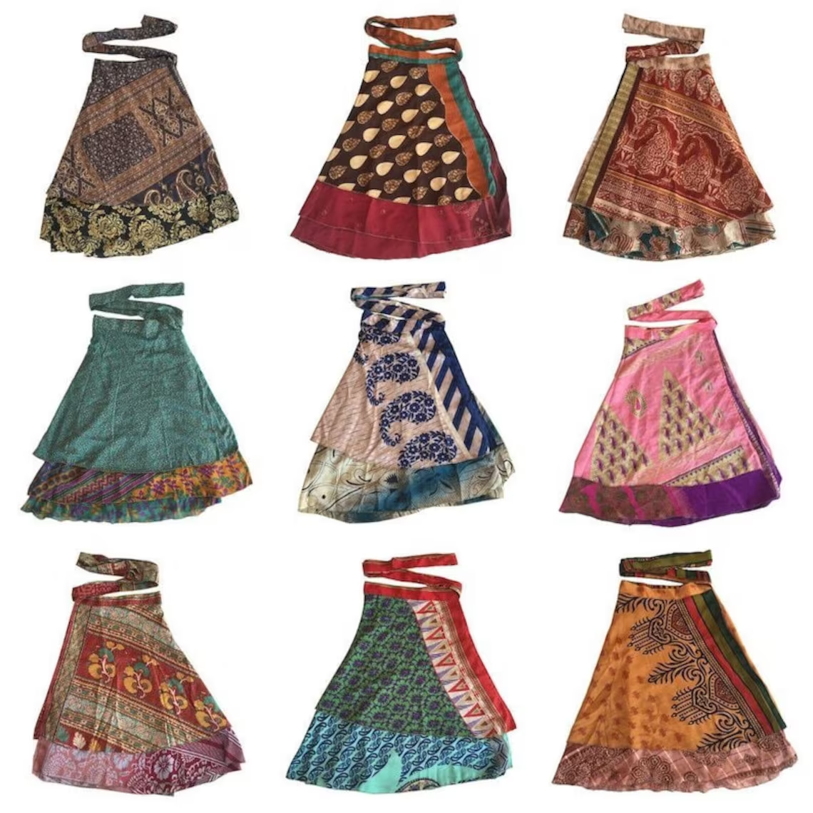 Women's magic wrap beach cover up maxi skirt for summer