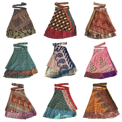 Women's magic wrap beach cover up maxi skirt for summer