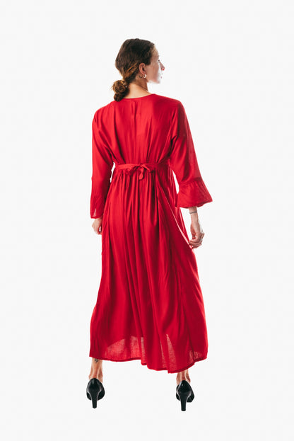 Printed casual cotton caftan maxi dress for women's wear