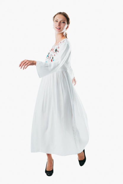 Printed casual cotton caftan maxi dress for women's wear