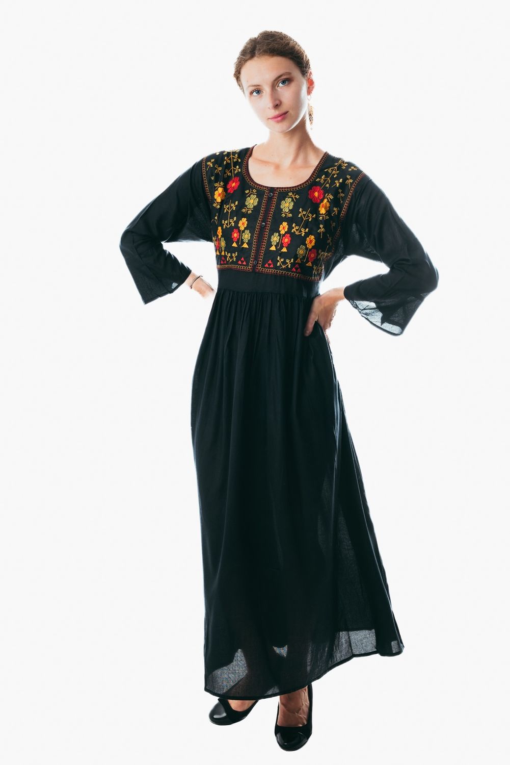 Printed casual cotton caftan maxi dress for women's wear