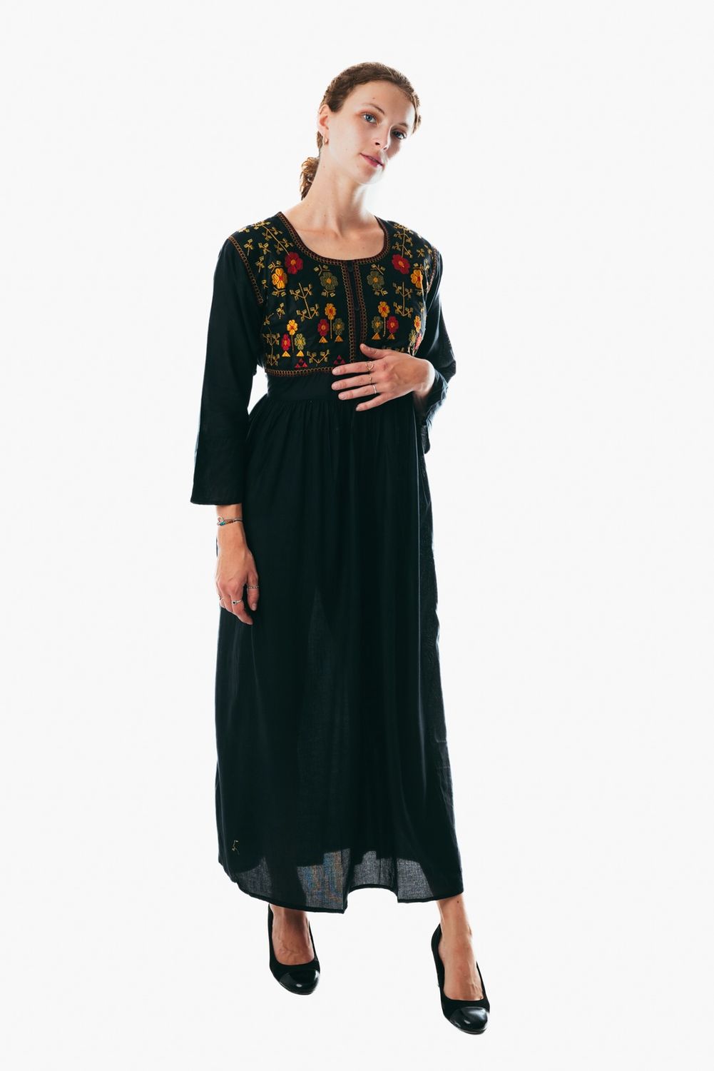 Printed casual cotton caftan maxi dress for women's wear