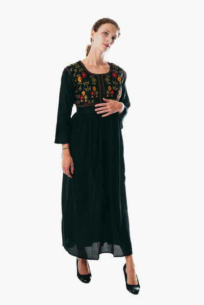Printed casual cotton caftan maxi dress for women's wear