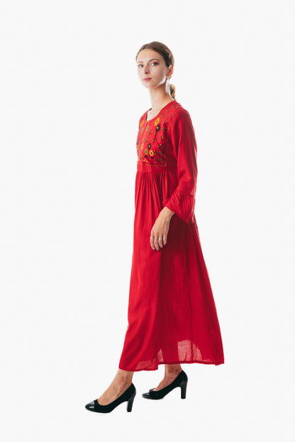 Printed casual cotton caftan maxi dress for women's wear