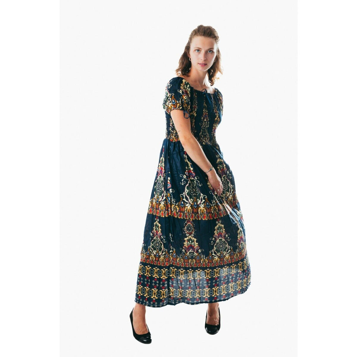 Women's flowy colorful sundress for holiday clothing