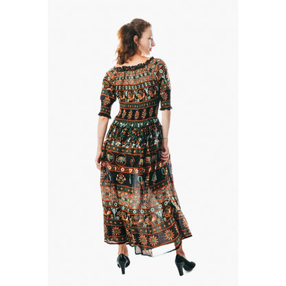 Women's flowy colorful sundress for holiday clothing