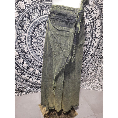 Boho Wrap Maxi Skirt, Fairycore Pixie Skirt, Asymmetrical Drape Skirt, Hippie Festival Clothing, Elven Bohemian Fashion