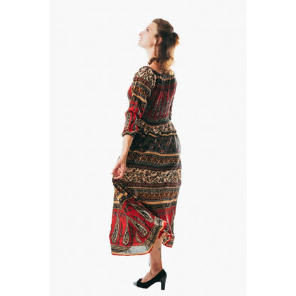 Women's flowy colorful sundress for holiday clothing