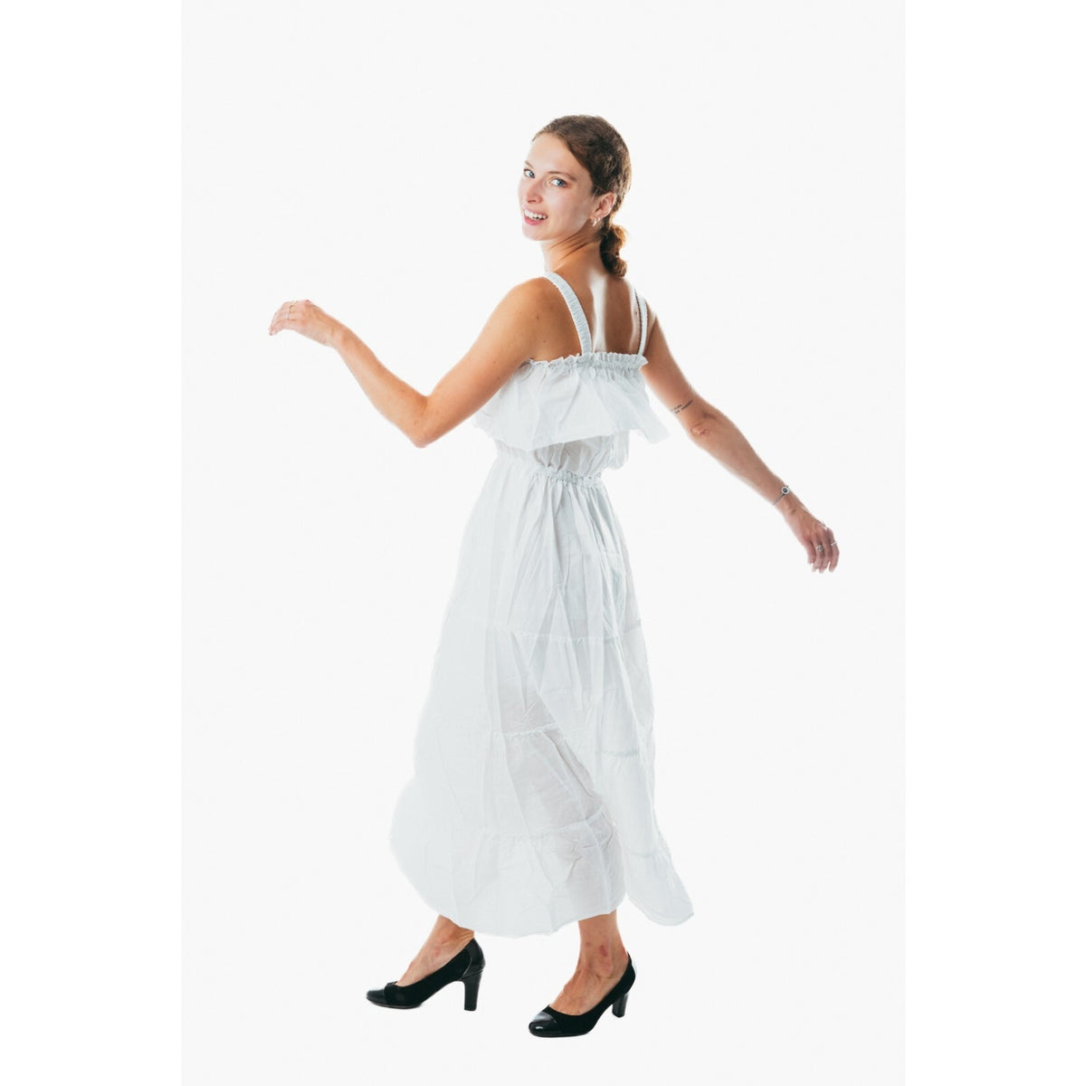  Casual off white dress for women clothing