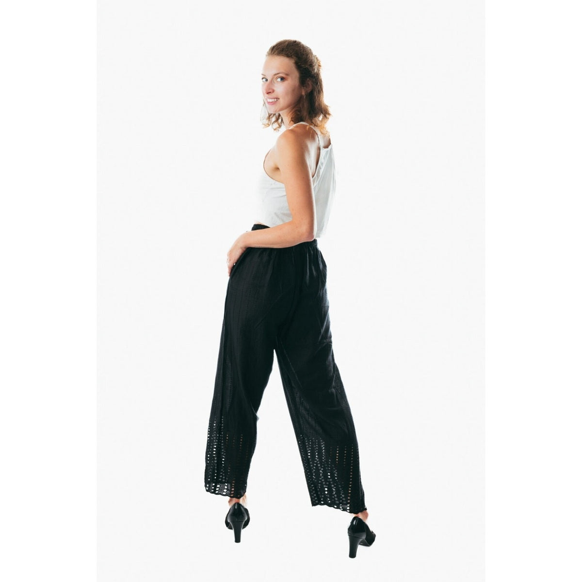 Women black pants boho hippie aladdin alibaba harem straight pants one size trou