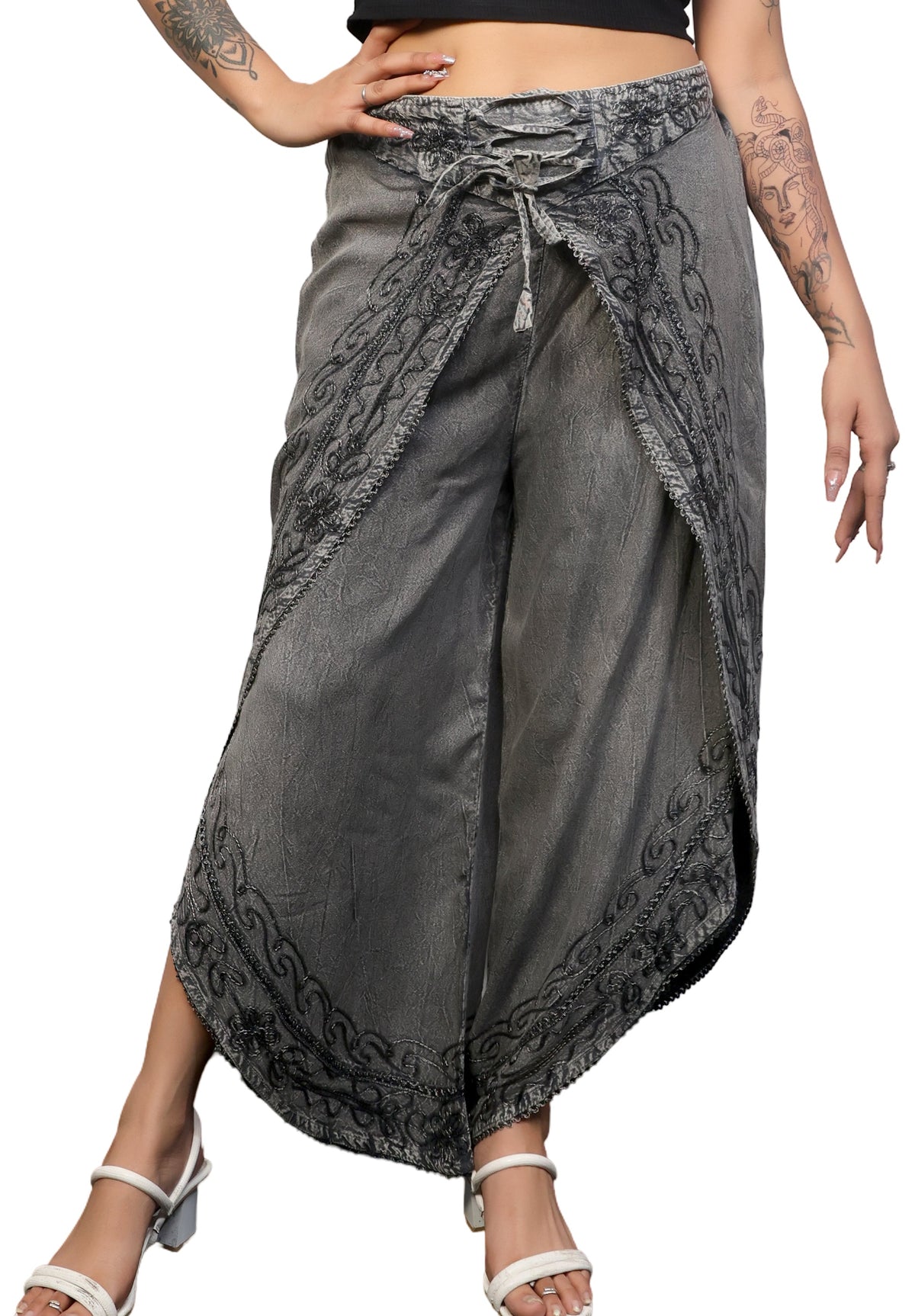 Boho & hippe Aladdin harem open leg pants for women