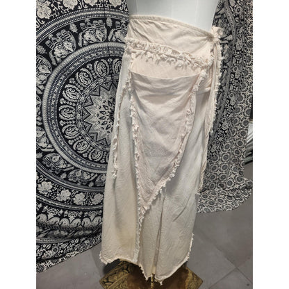Boho Wrap Maxi Skirt, Fairycore Pixie Skirt, Asymmetrical Drape Skirt, Hippie Festival Clothing, Elven Bohemian Fashion
