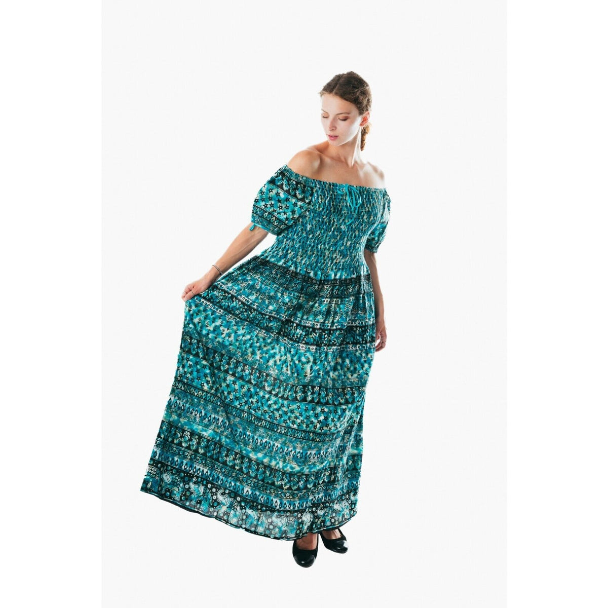 Women's flowy colorful sundress for holiday clothing