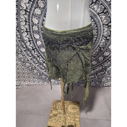 Handmade Cotton Wrap Skirt for Women | Boho Festival Pixie Fairy Skirt | Made in Nepal