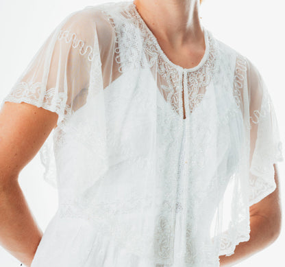 Handmade & Beaded sequin poncho/shrug/capelet for women