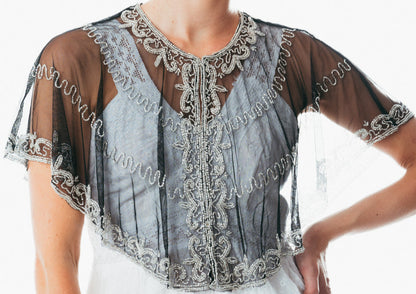 Handmade & Beaded sequin poncho/shrug/capelet for women
