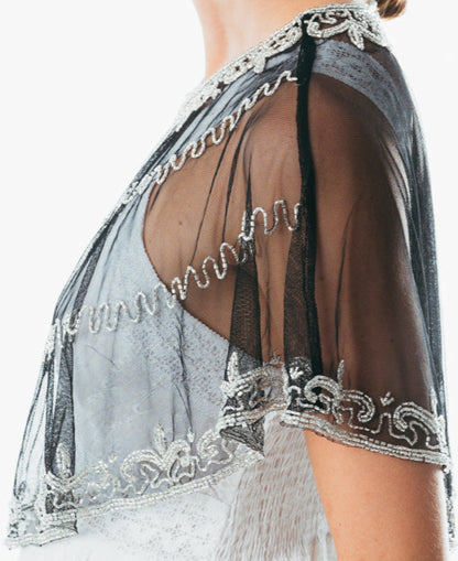 Handmade & Beaded sequin poncho/shrug/capelet for women