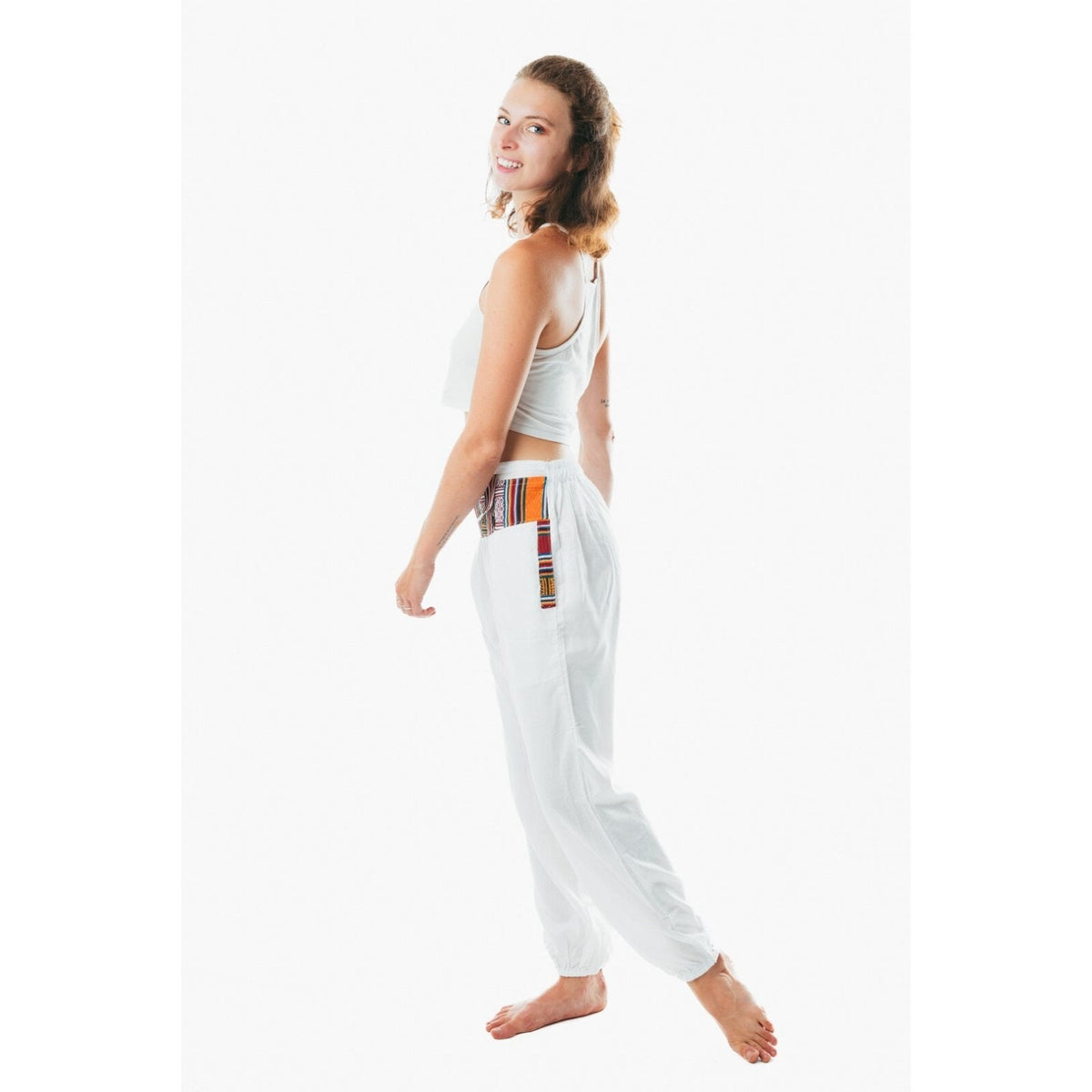Unisex boho hippie free size multicolor pants for men and women