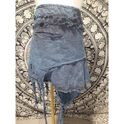 Handmade Cotton Wrap Skirt for Women | Boho Festival Pixie Fairy Skirt | Made in Nepal