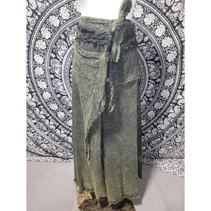 Boho Wrap Maxi Skirt, Fairycore Pixie Skirt, Asymmetrical Drape Skirt, Hippie Festival Clothing, Elven Bohemian Fashion