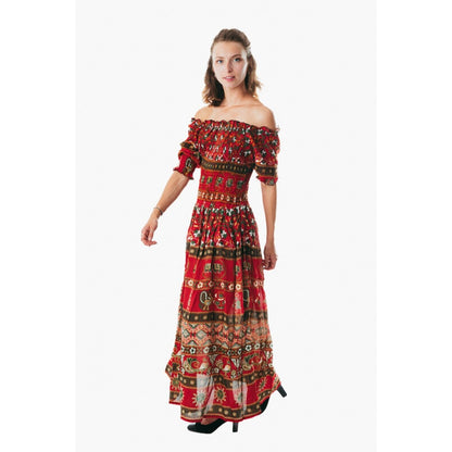 Women's flowy colorful sundress for holiday clothing