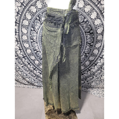 Boho Wrap Maxi Skirt, Fairycore Pixie Skirt, Asymmetrical Drape Skirt, Hippie Festival Clothing, Elven Bohemian Fashion