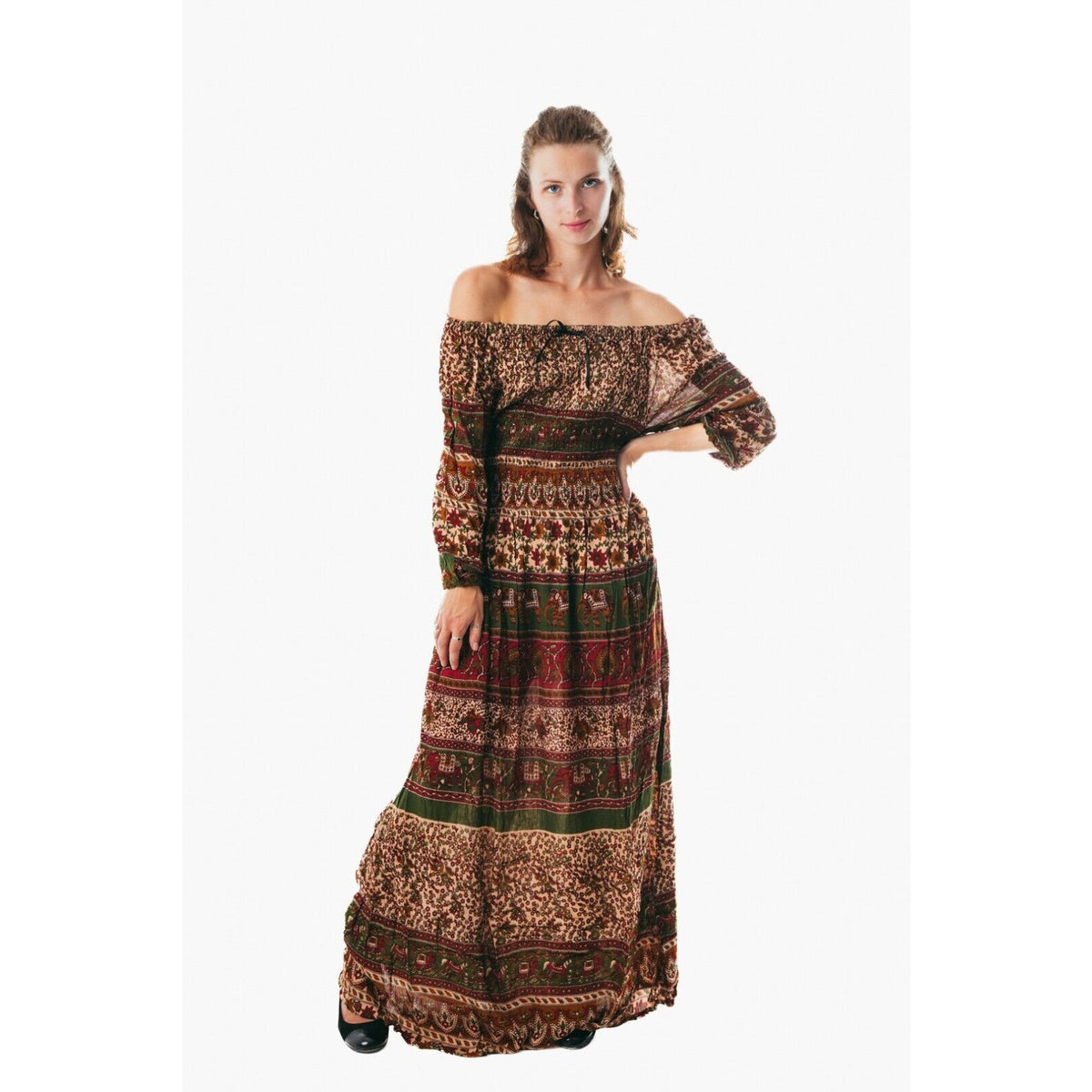 Women's flowy colorful sundress for holiday clothing