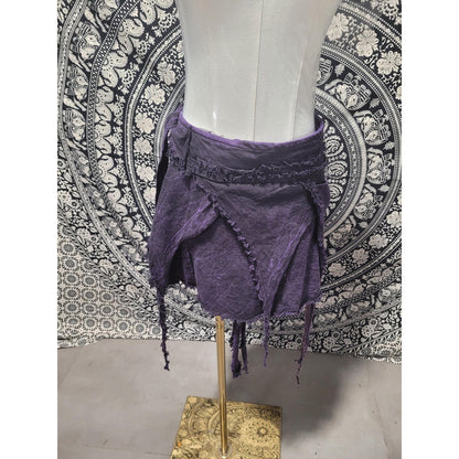 Handmade Cotton Wrap Skirt for Women | Boho Festival Pixie Fairy Skirt | Made in Nepal