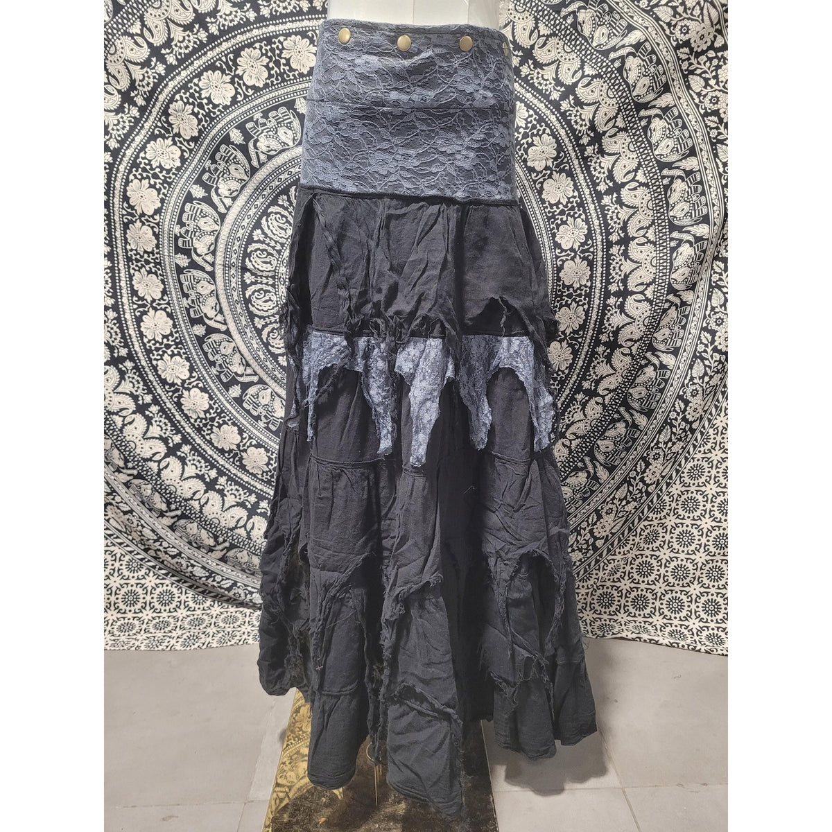 Raw Cotton Wrap Skirt - Moonrise Nepali Bohemian Festival Clothing