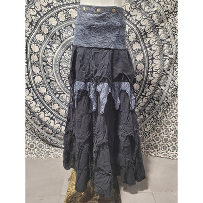 Raw Cotton Wrap Skirt - Moonrise Nepali Bohemian Festival Clothing