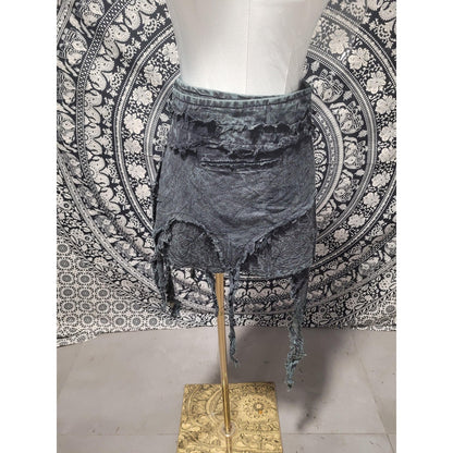 Handmade Cotton Wrap Skirt for Women | Boho Festival Pixie Fairy Skirt | Made in Nepal